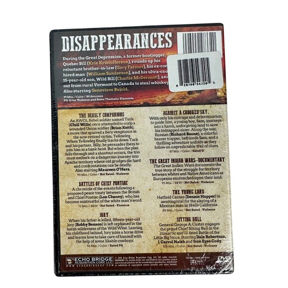 Kris Kristofferson Disappearances 2006 PG-13 Echo Bridge 2-Disc DVD Western Set - Picture 2 of 7